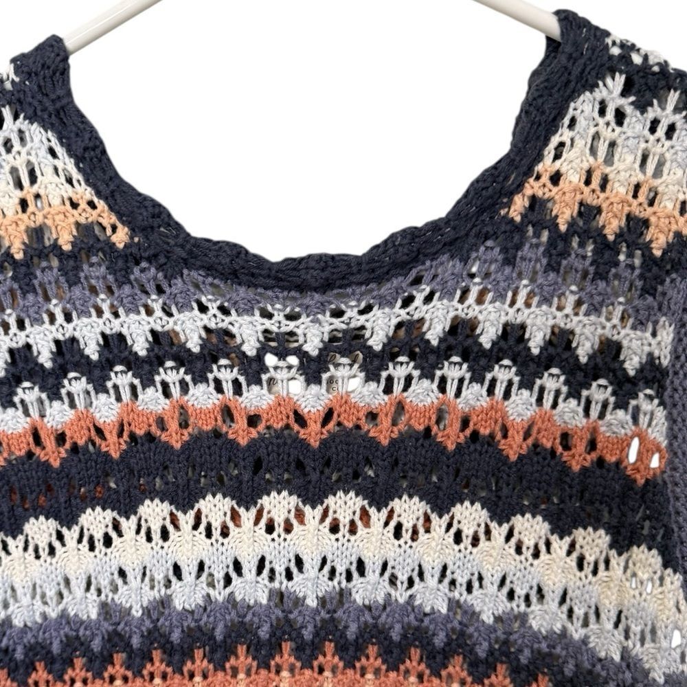 Universal Thread Crochet Knit Tank Top Striped Boho Cottagecore Size L - Picture 3 of 6